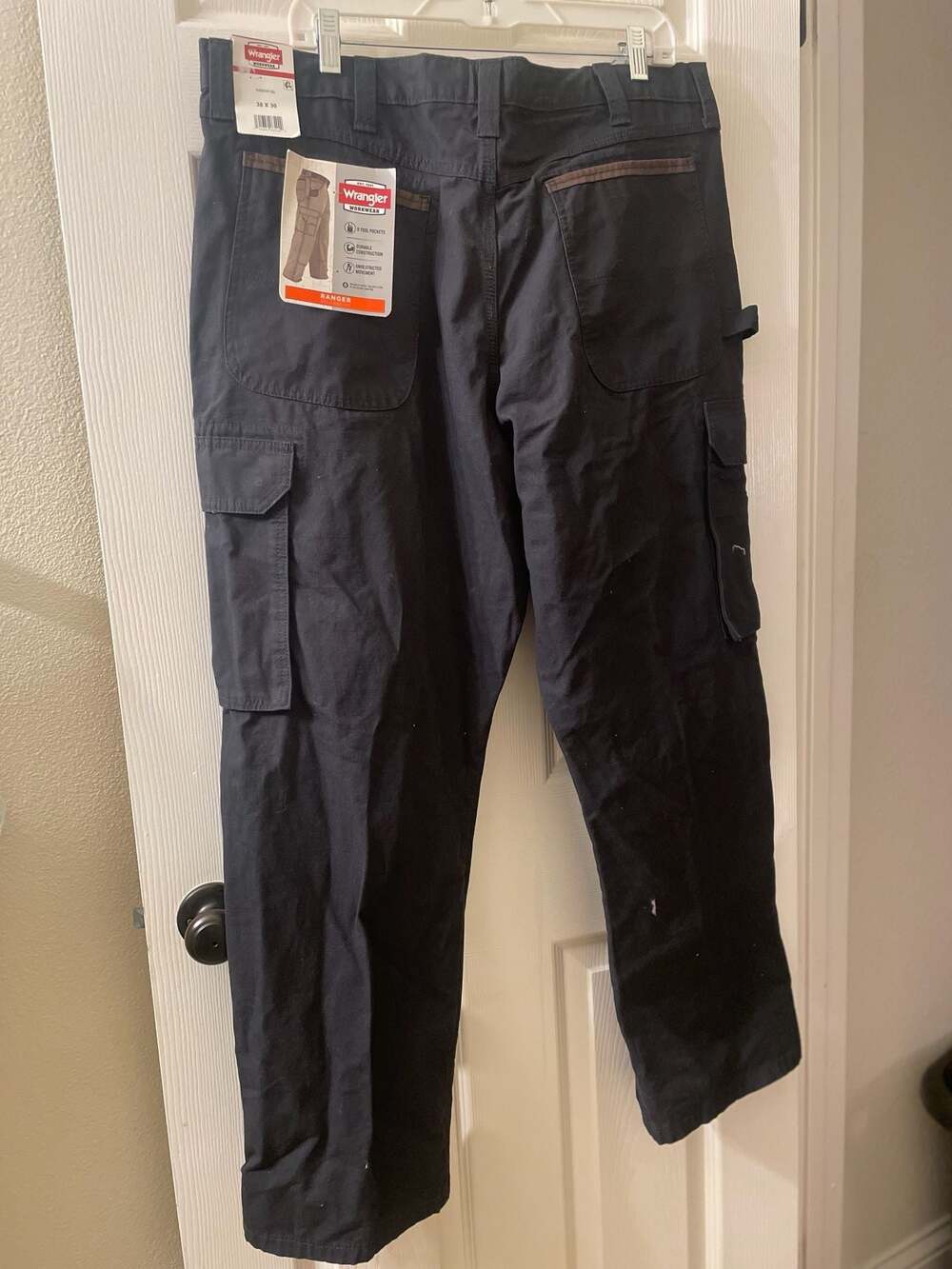Wrangler Workwear Ranger Relaxed Fit Cargo Pants 38x30 Black